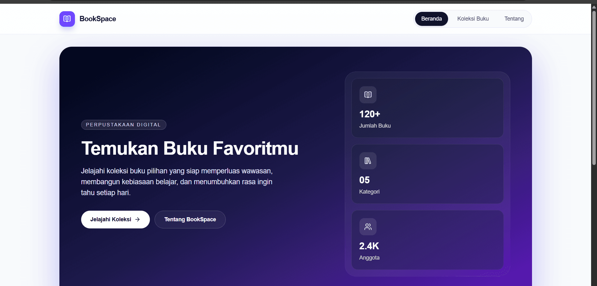 Website Perpustakaan project preview