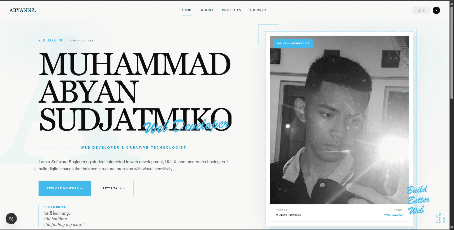 Personal Portfolio project preview